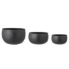 Bloomingville Abisha Blumentopf Set 3er, Schwarz, Metall