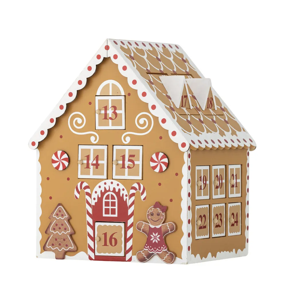 Bloomingville Adventskalender Ginnie aus MDF, Braun