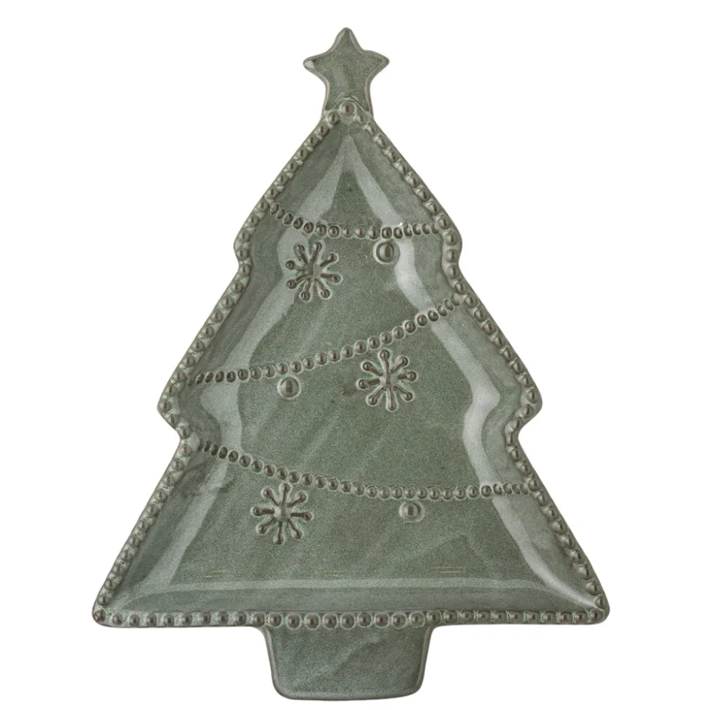 Bloomingville Alder Servierplatte Tannenbaum, Steingut