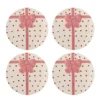 Bloomingville Bowie Teller Weihnachten im 4er-Set Rose, Ø 20,5 cm