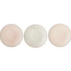 Bloomingville Cécile Teller, Rose, Steingut 3er-Set