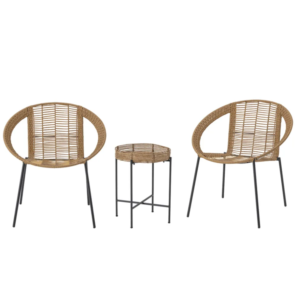 Bloomingville Dudine Garten Lounge-Set, Polyrattan