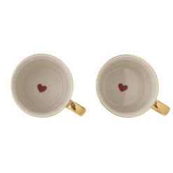 Bloomingville 2er Set Becher Jolly mit Henkel und Muster