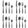 Bloomingville Frea Besteck Set Schwarz, 16-teilig, Edelstahl