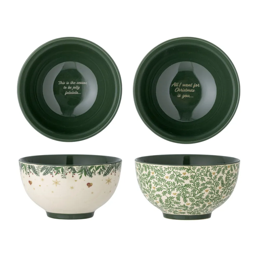Bloomingville Grazia Schale aus Steingut, 2er Set