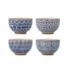 Bloomingville Karine Schale aus Steingut, Blau, 4er-Set