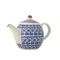 Bloomingville Karine Teekanne aus blauem Steingut