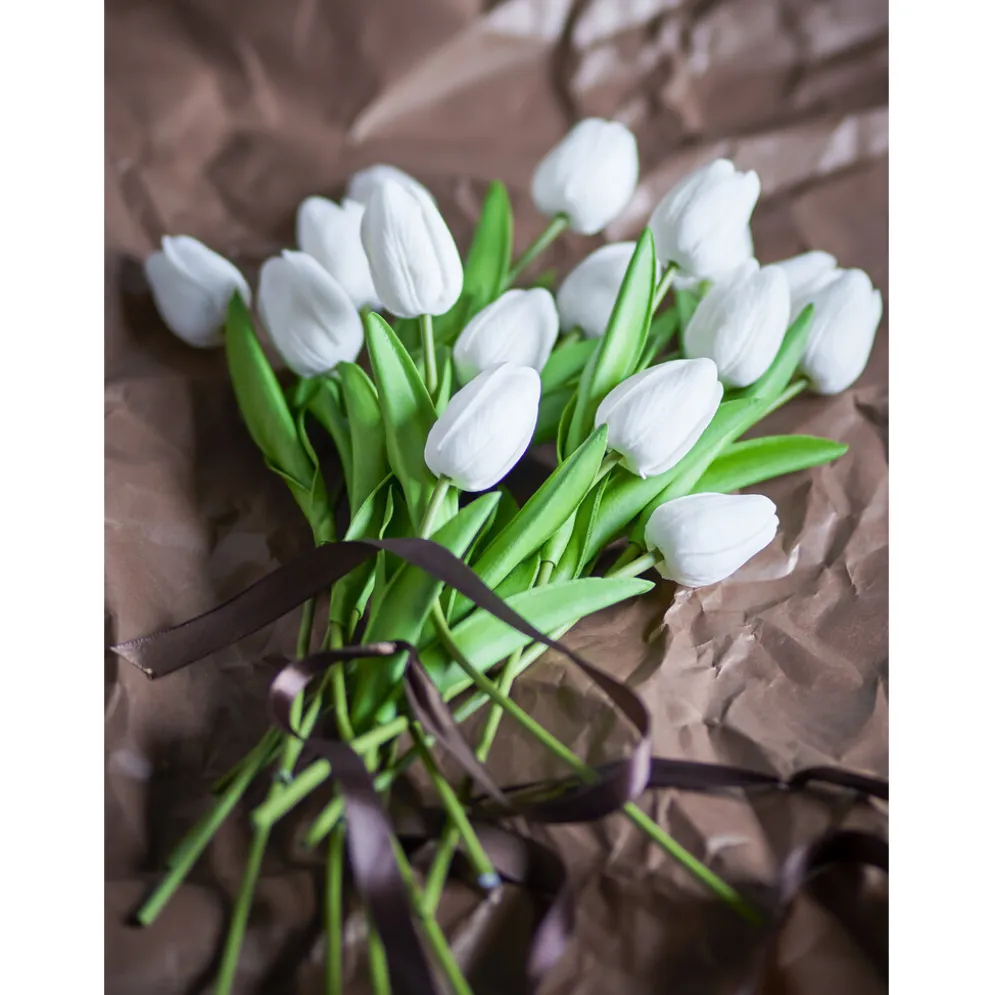 Bloomingville Künstlicher Tulpenstrauß Tulip in Weiß