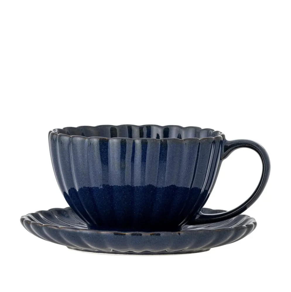 Bloomingville Latina Tasse mit Untertasse, Steingut