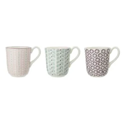 Bloomingville Maya Becher, Steingut, 3er Set