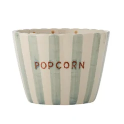 Bloomingville Popcorn Schale Bunt – Handbemaltes Steingut im Hygge-Stil