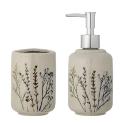 Bloomingville Seifenspender-Set Bea aus Steingut