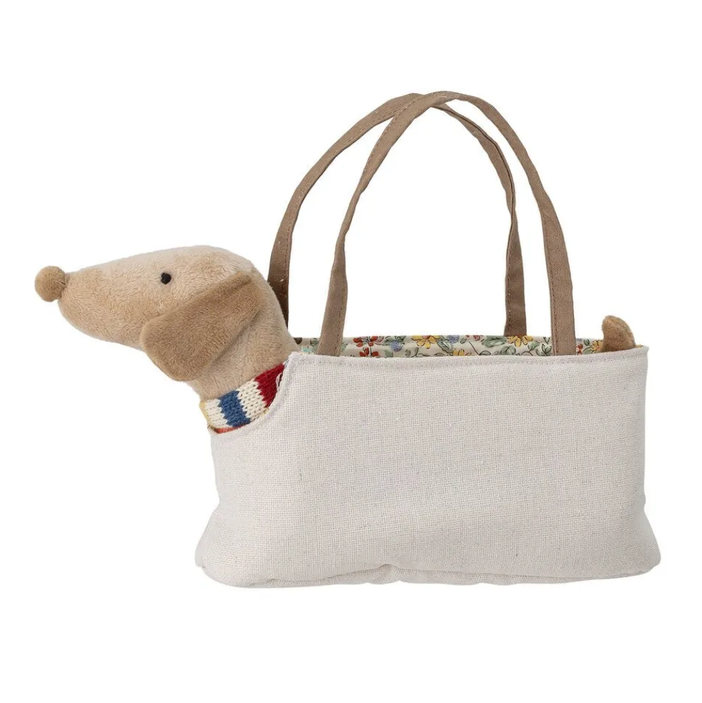 Bloomingville Soft Toy Hund mit Tasche Hilena