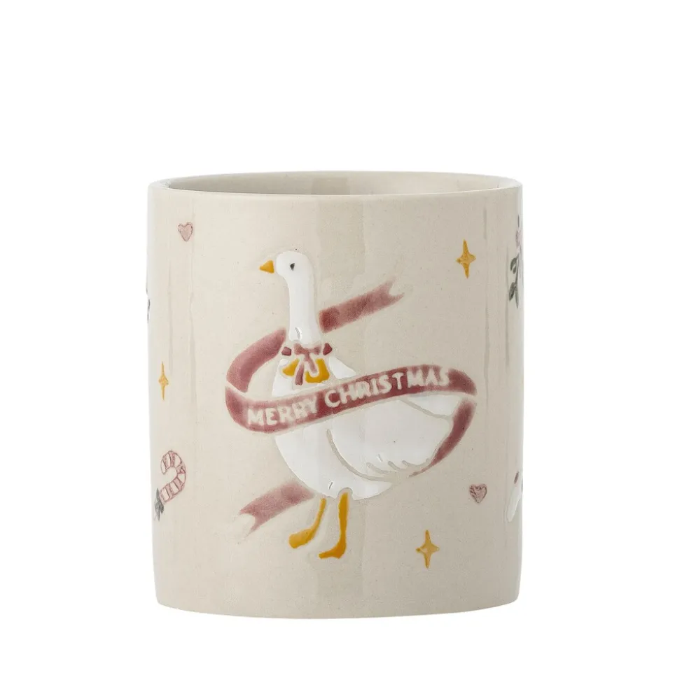 Bloomingville Steingut-Becher Mary 4er-Set Weihnachten 295 ml