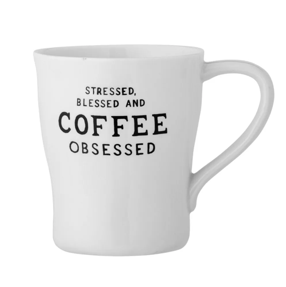 Bloomingville Tasse Wendy mit Schrift, Steingut