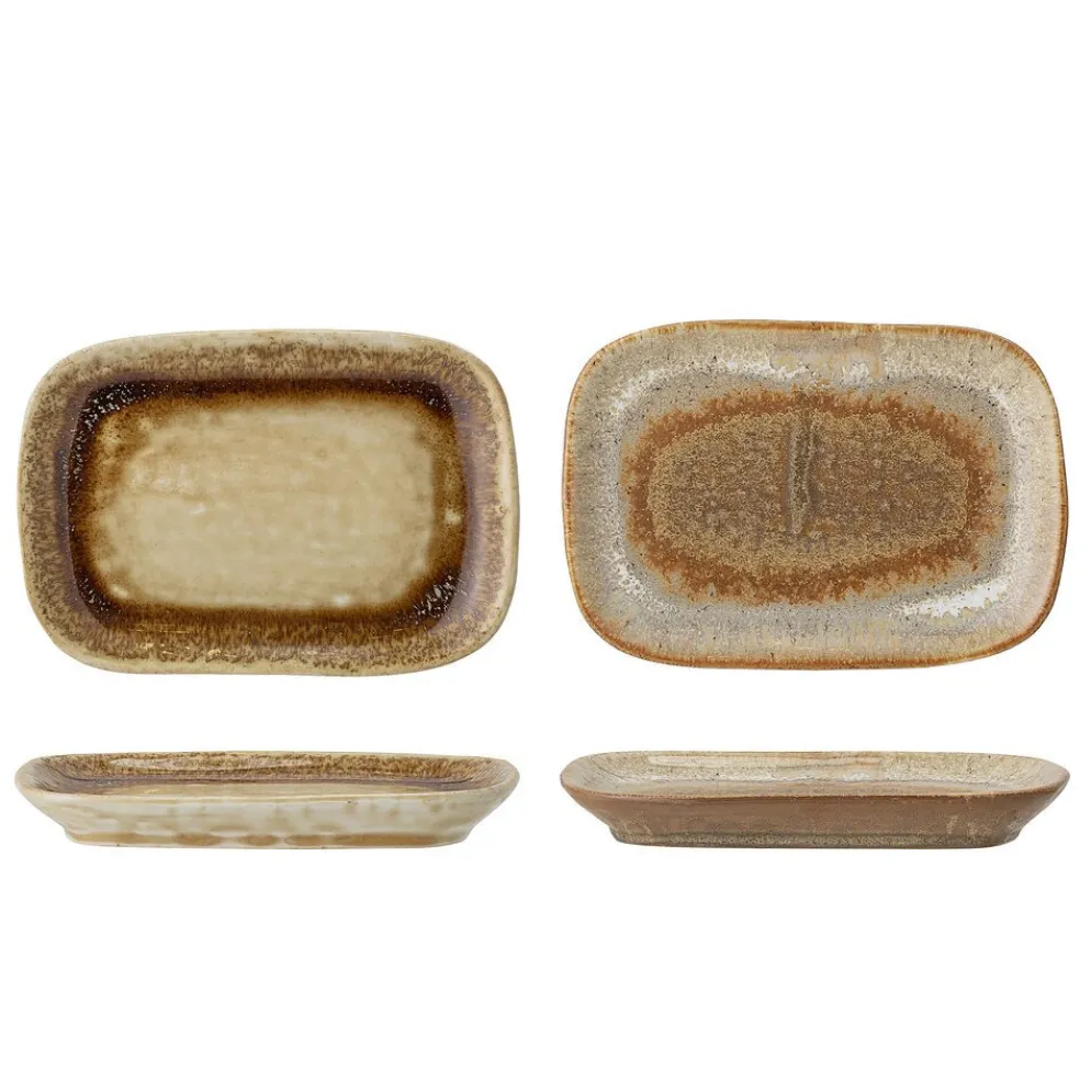 Bloomingville Teller Willow 2er Set aus Steingut