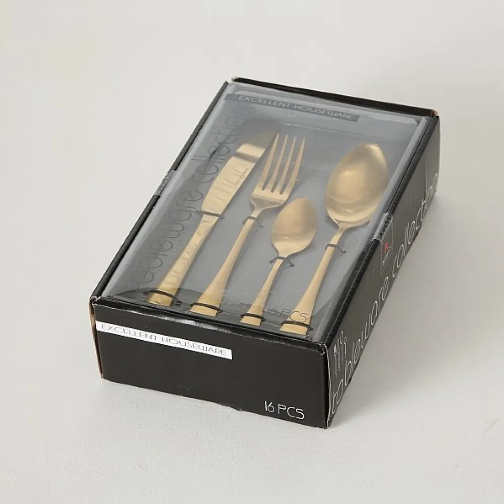 Boltze Besteckset Landlord 16 teilig gold