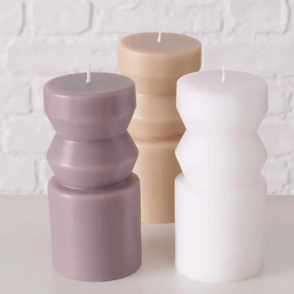Boltze 3er Set Kerze in Sonderformen