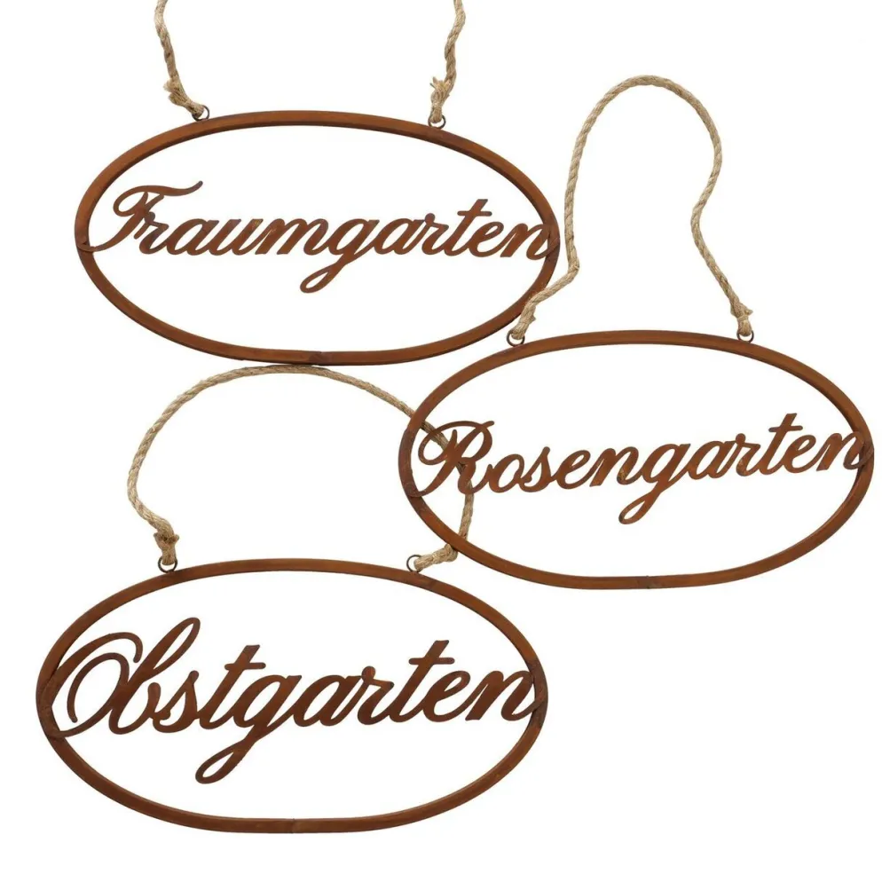 Boltze 3er Set Schild Traumgarten