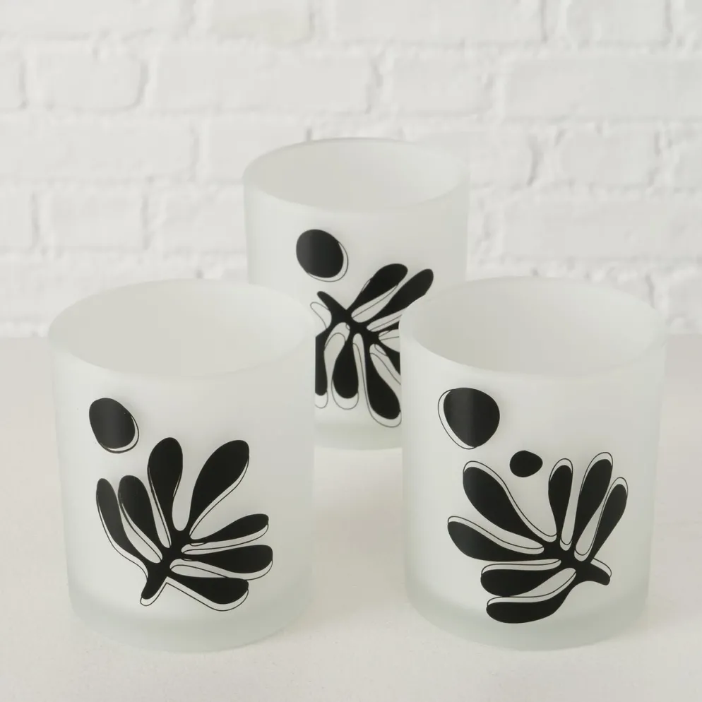 Boltze 2er Set Teelichtglas Matty