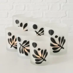 Boltze 2er Set Teelichtglas Matty