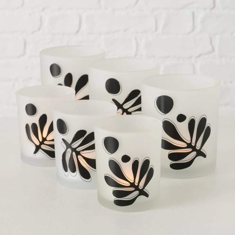 Boltze 2er Set Teelichtglas Matty