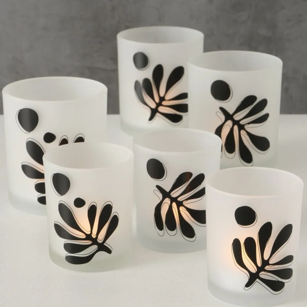 Boltze 2er Set Teelichtglas Matty