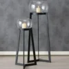 Boltze 2er Set Windlicht Sola mit Ständer