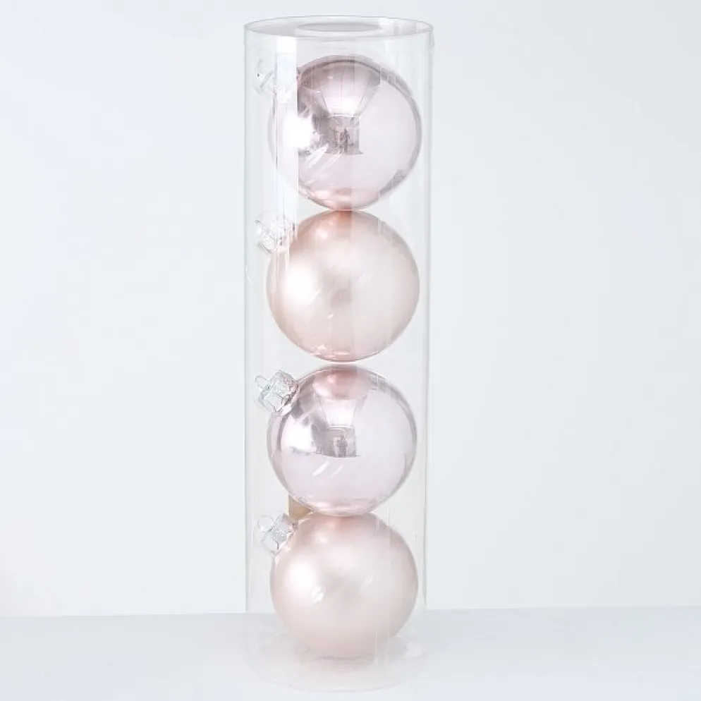 Boltze Große Weihnachtskugeln Ø 10 cm, 4 tlg