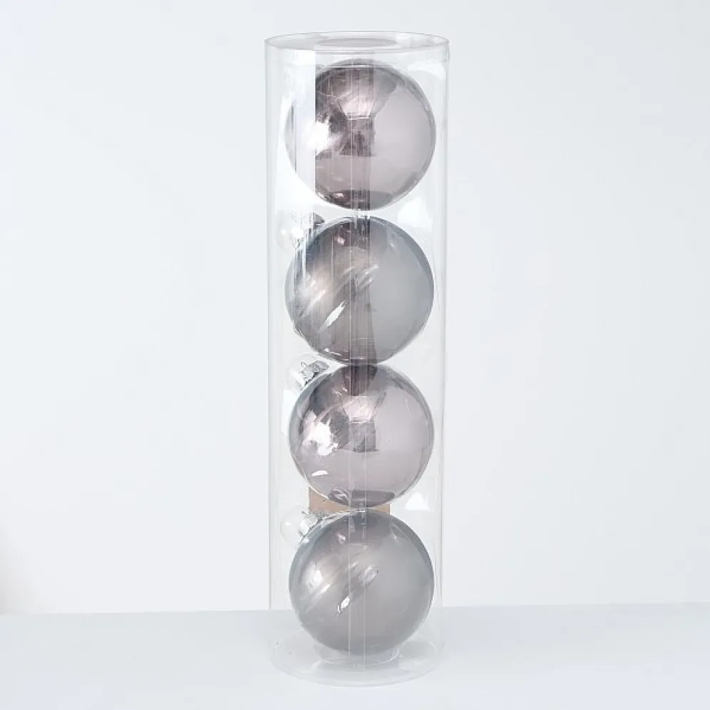 Boltze Große Weihnachtskugeln Ø 10 cm, 4 tlg