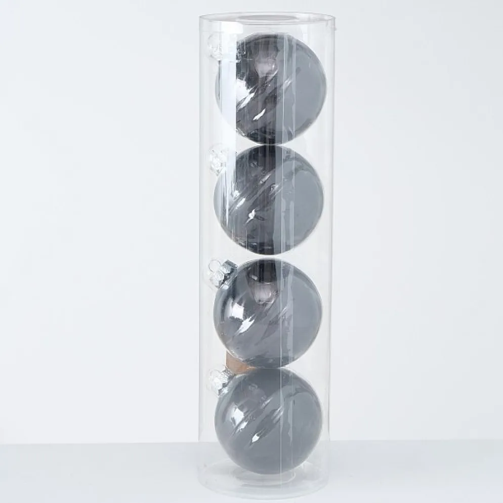 Boltze Große Weihnachtskugeln Ø 10 cm, 4 tlg