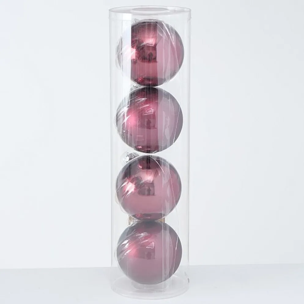 Boltze Große Weihnachtskugeln Ø 10 cm, 4 tlg