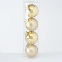 Boltze Große Weihnachtskugeln Ø 10 cm, 4 tlg