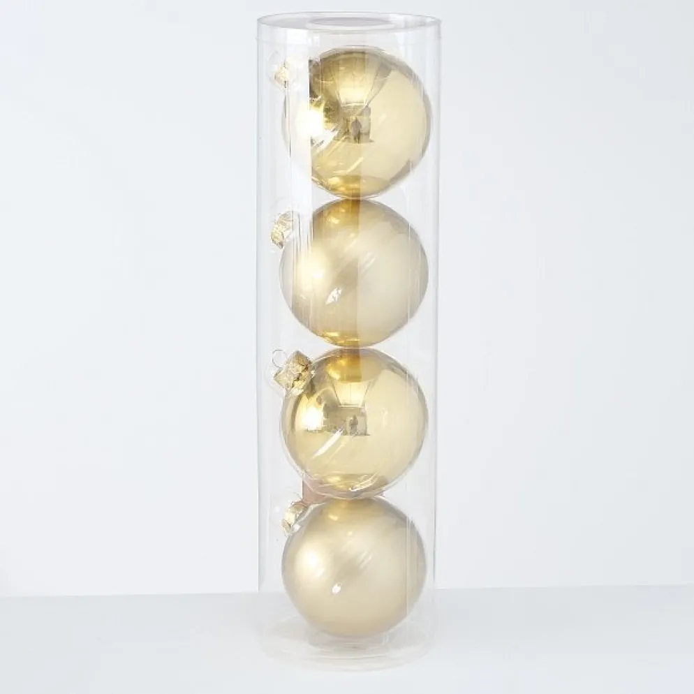 Boltze Große Weihnachtskugeln Ø 10 cm, 4 tlg