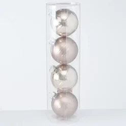 Boltze Große Weihnachtskugeln Ø 10 cm, 4 tlg