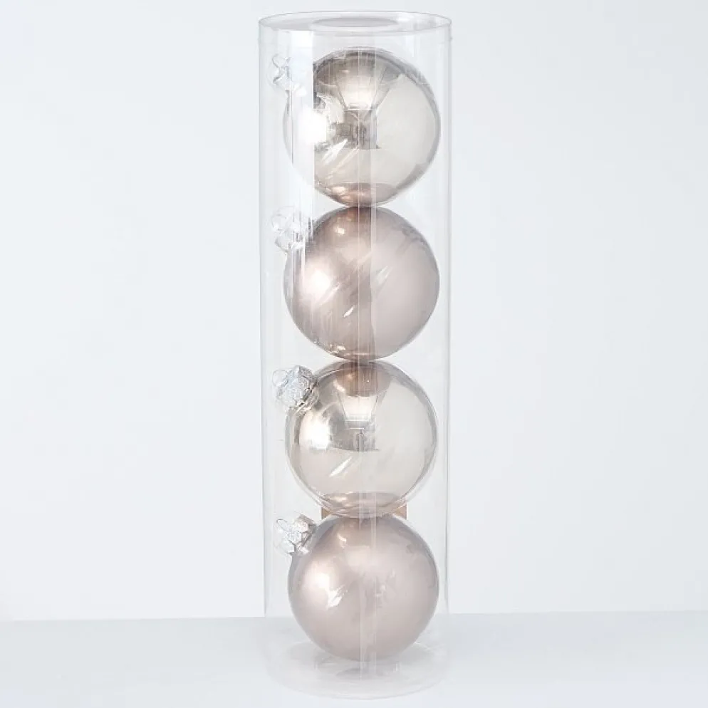 Boltze Große Weihnachtskugeln Ø 10 cm, 4 tlg