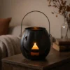 Boltze Halloween Windlicht Grimasi Schwarz