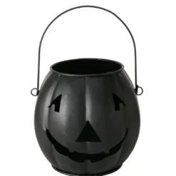 Boltze Halloween Windlicht Grimasi Schwarz