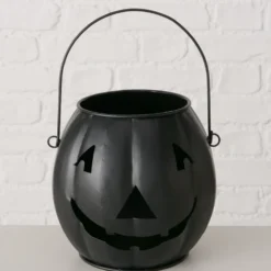 Boltze Halloween Windlicht Grimasi Schwarz