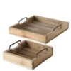 Boltze Holz-Tablett Ronja 2er-Set