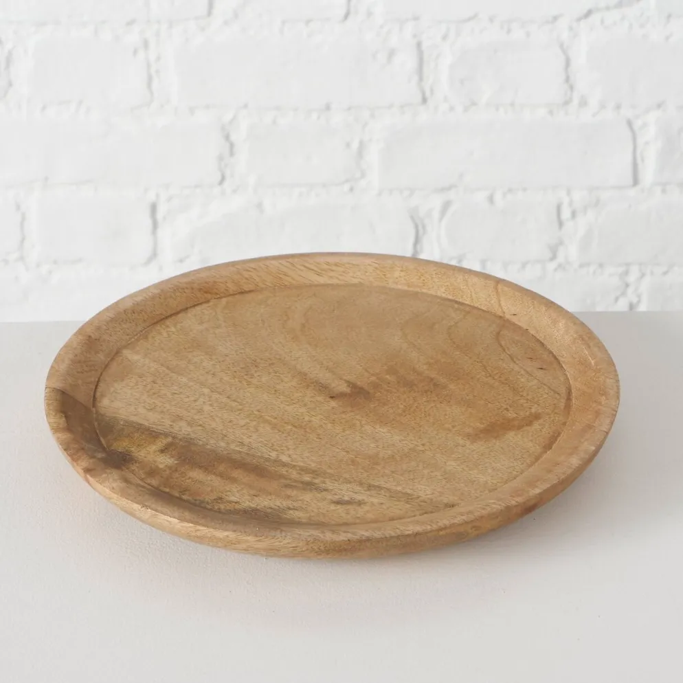 Boltze Holz Teller Tablett Maino 2-teilig