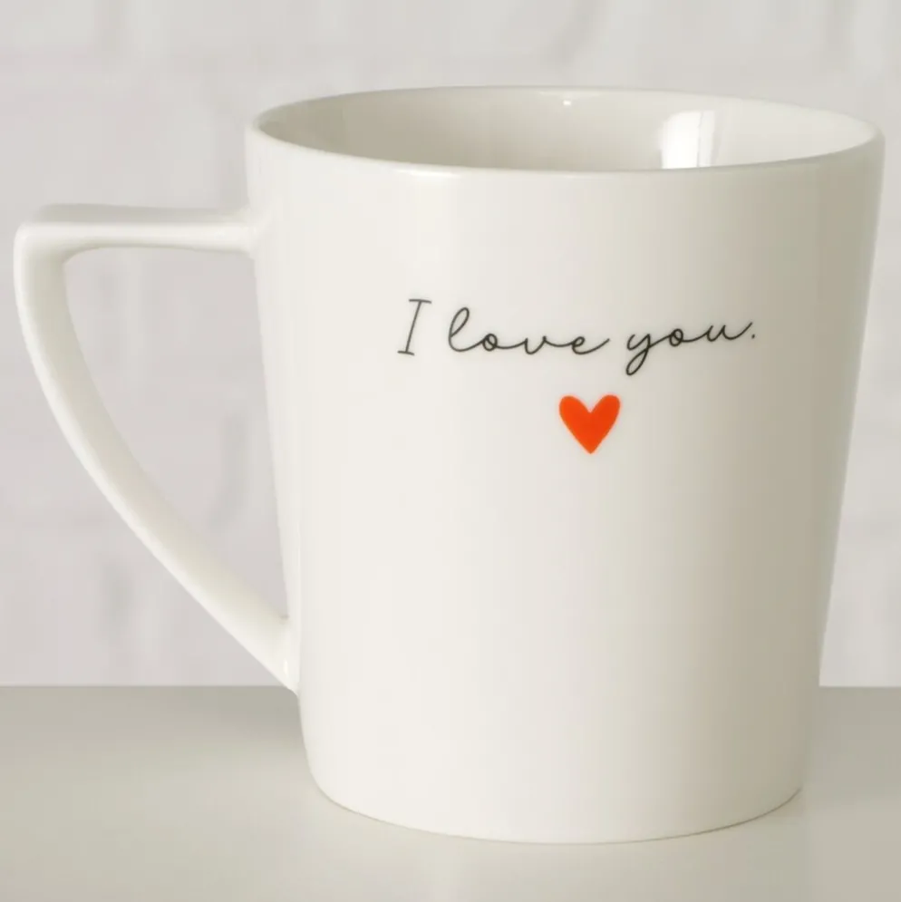 Boltze Keramikbecher Heartful mit Henkel