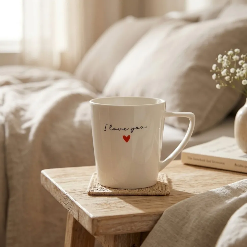 Boltze Keramikbecher Heartful mit Henkel