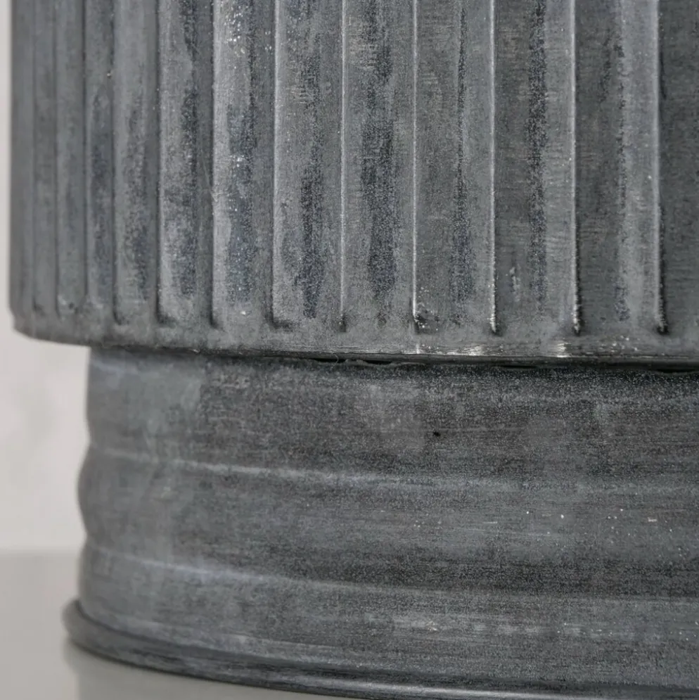 Boltze Metall Übertopf Bionda länglich, 2er Set