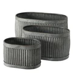Boltze Metall Pflanztöpfe Dalia 3er