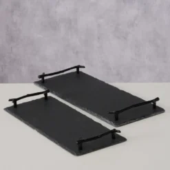 Boltze Schiefer Tablett Stonka 2er Set