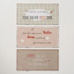 Boltze Schilder Kaffee, 3er Set