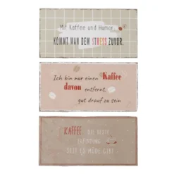 Boltze Schilder Kaffee, 3er Set