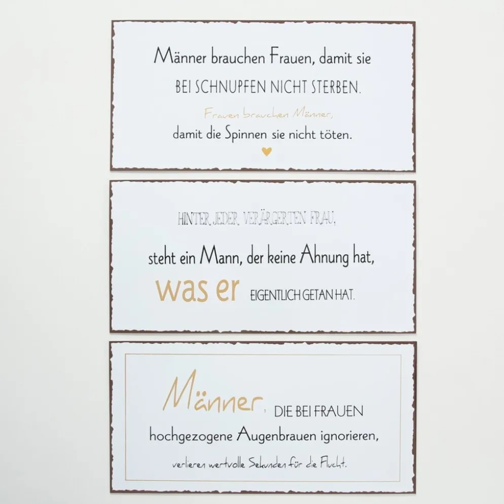 Boltze Schilder Männer, 3er Set