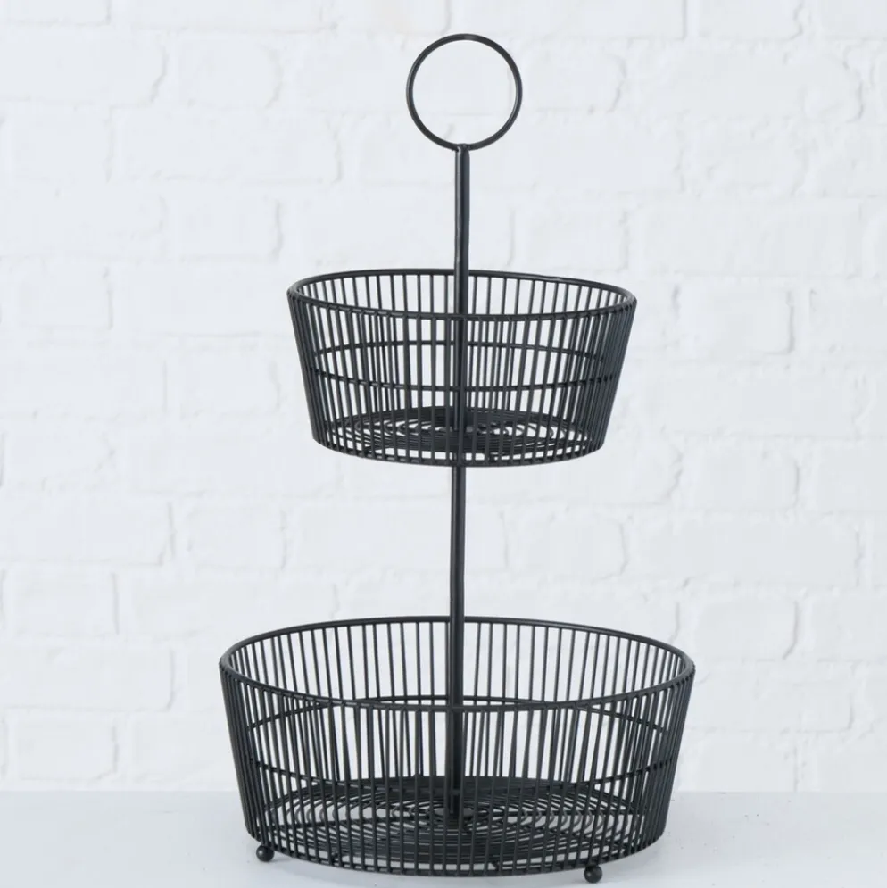 Boltze Schwarze Etagere Gea